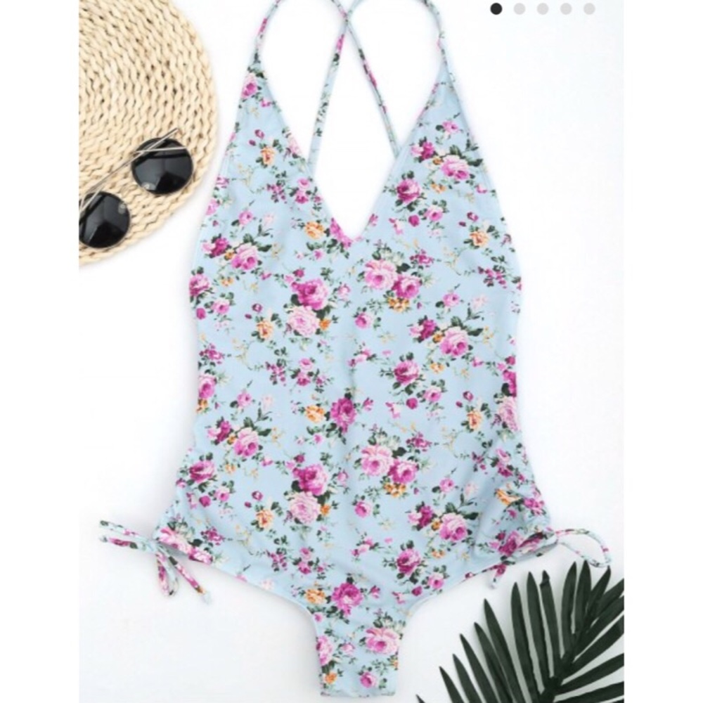 Floral one-piece swimsuit